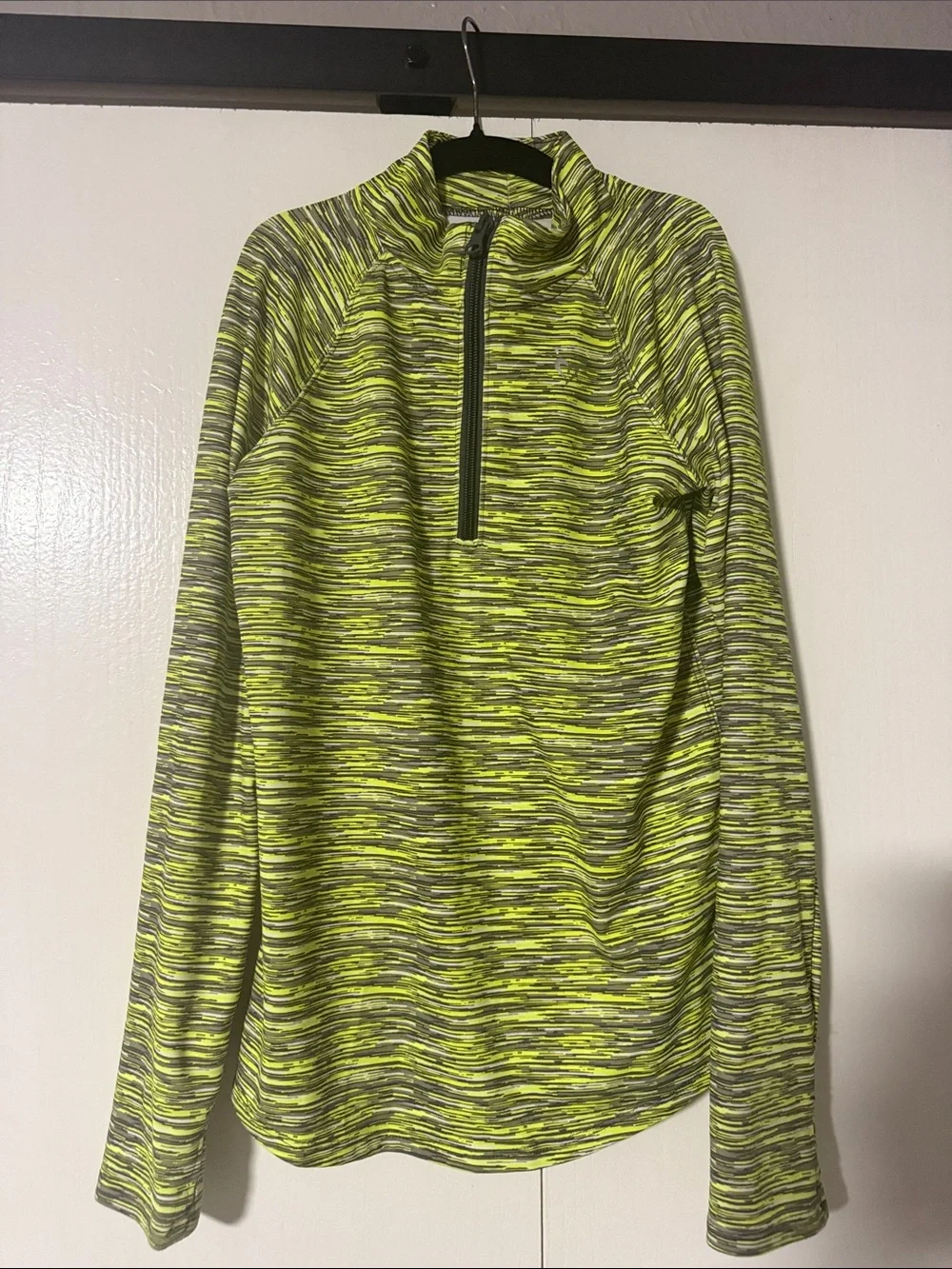 Justice YOUTH GIRLS  Zip-Up Sweater in Neon Yellow and Gray